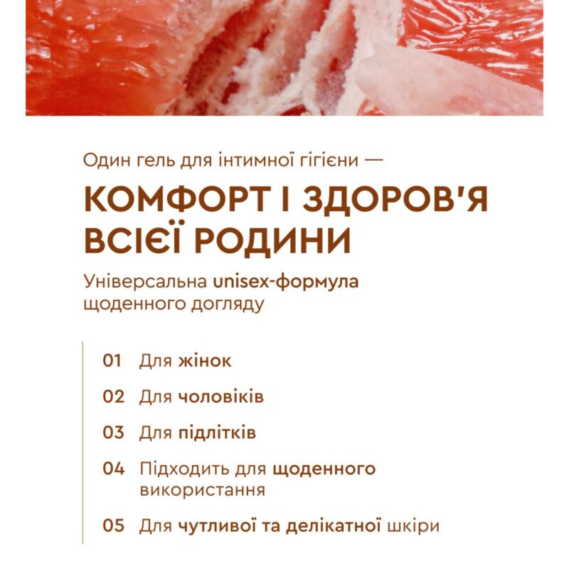Гель для інтимної гігієни серії Цитрус White Mandarin