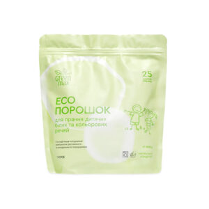 ЕКО порошок дитячий для прання білих та кольорових речей БЕЗ ЗАПАХУ Green Max 1кг.