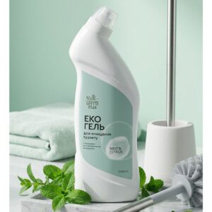 Екогель для очищення туалету Mint&Citrus Green Max. Для унітазів, ванн, душових кабін, кахлю.